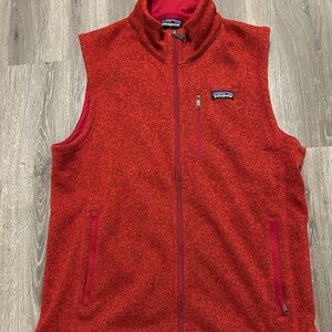 Patagonia Better Sweater Fleece Vest Full Zip Jacket Size Large Classic Red